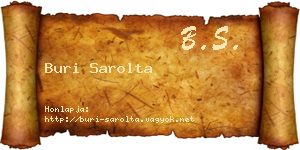 Buri Sarolta névjegykártya