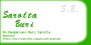 sarolta buri business card